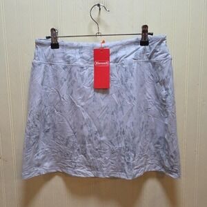 BlevonH Skort Womens Medium Gray Geometric‎ Athletic Lined Stretch Tennis Golf
